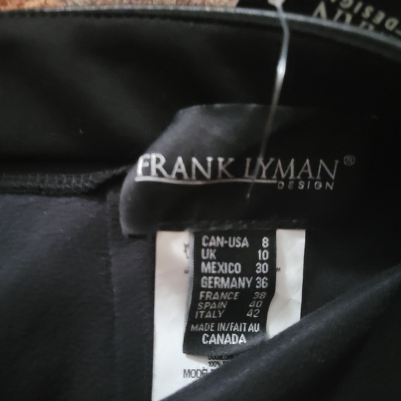 Frank Lyman Black pleather pencil skirt - Picture 3 of 3